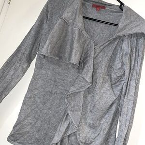 Soft gray zip up sweater!